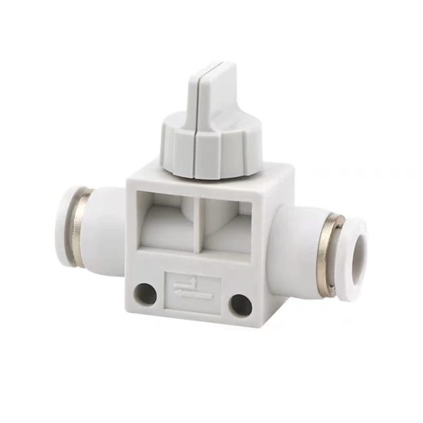 Hvff Pneumatic Tube Fitting Flow Control Valve Pneumatic Shut off Manual Hand Valves