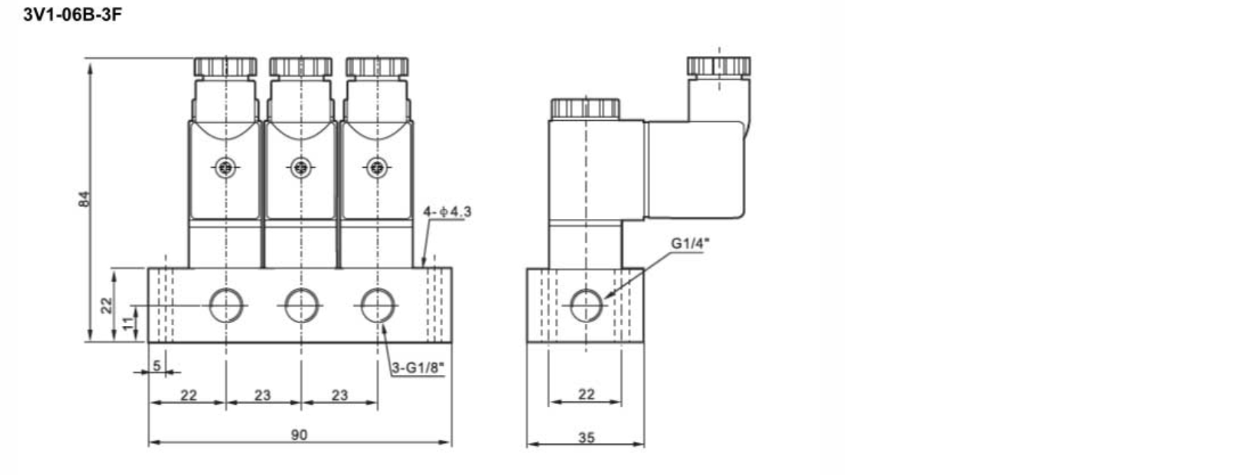 3V1 Series3v1-06B-3F Solenoid valve