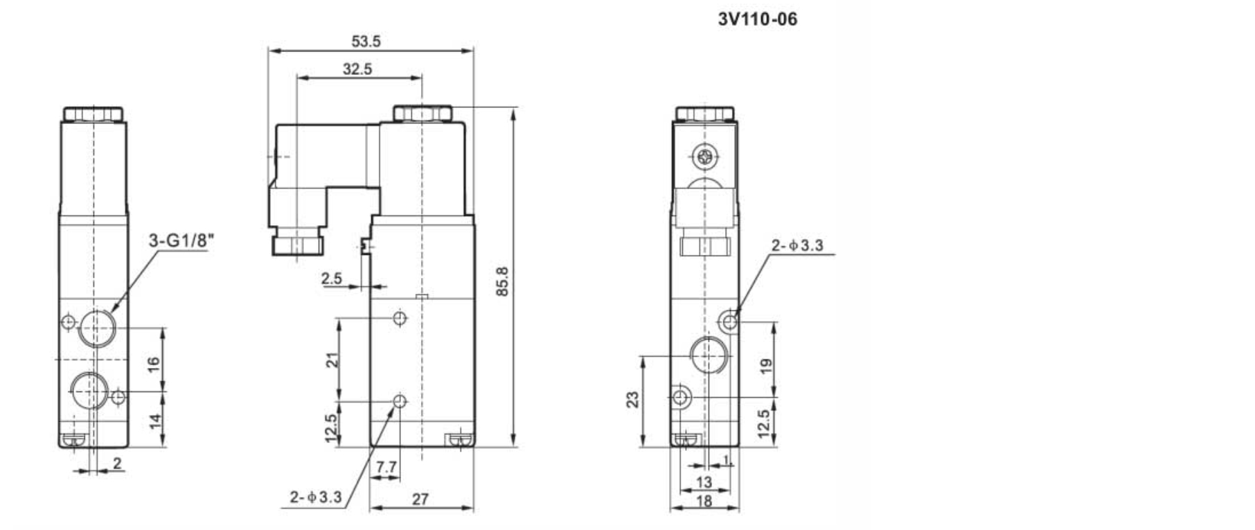 3V series 3v110-06 Solenoid Valve