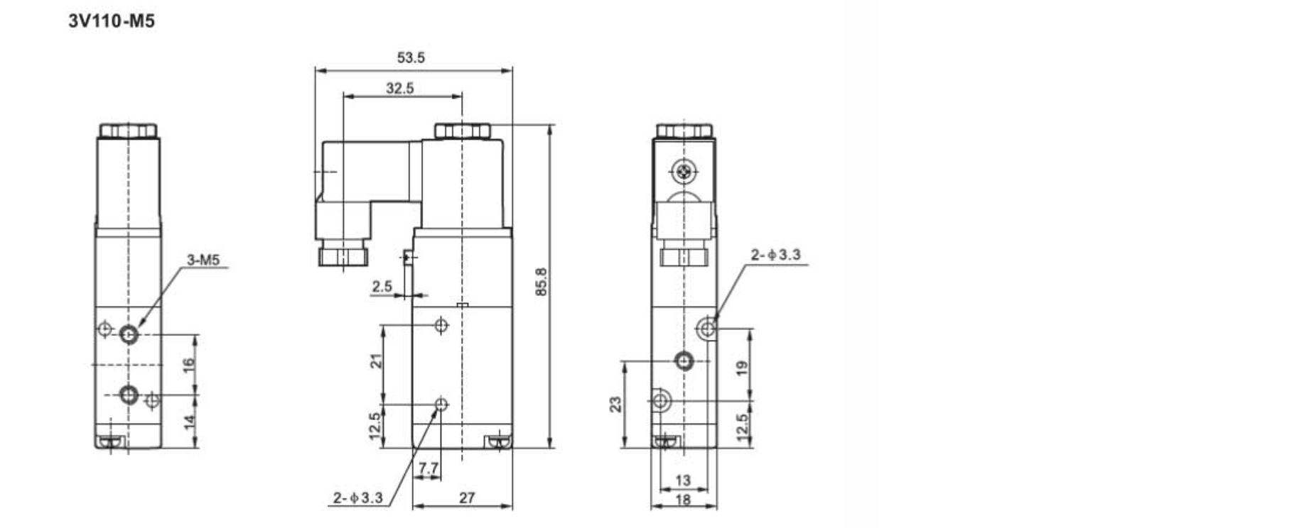 3V series 3v110-m5 Solenoid Valve