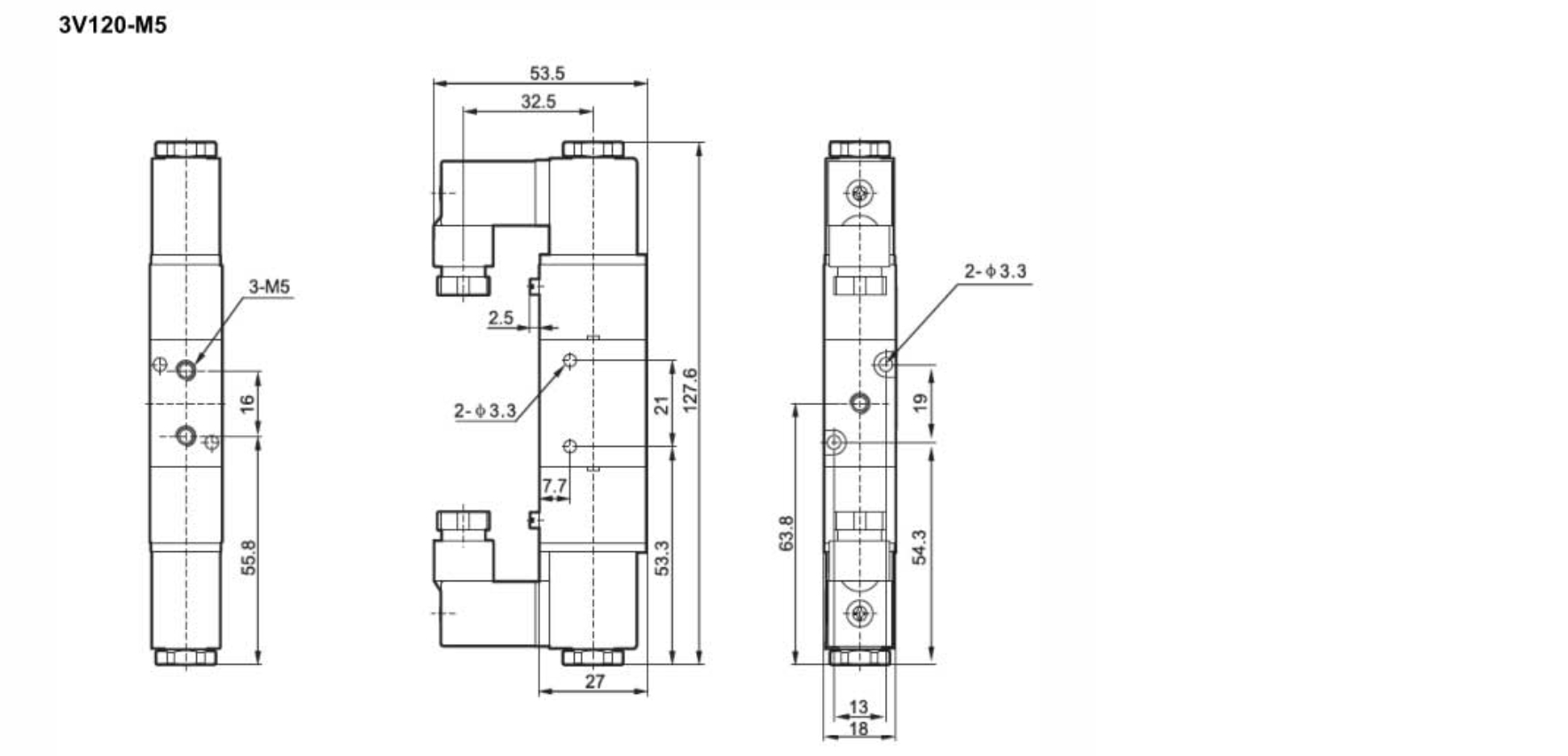 3V series 3v120-m5 Solenoid Valve