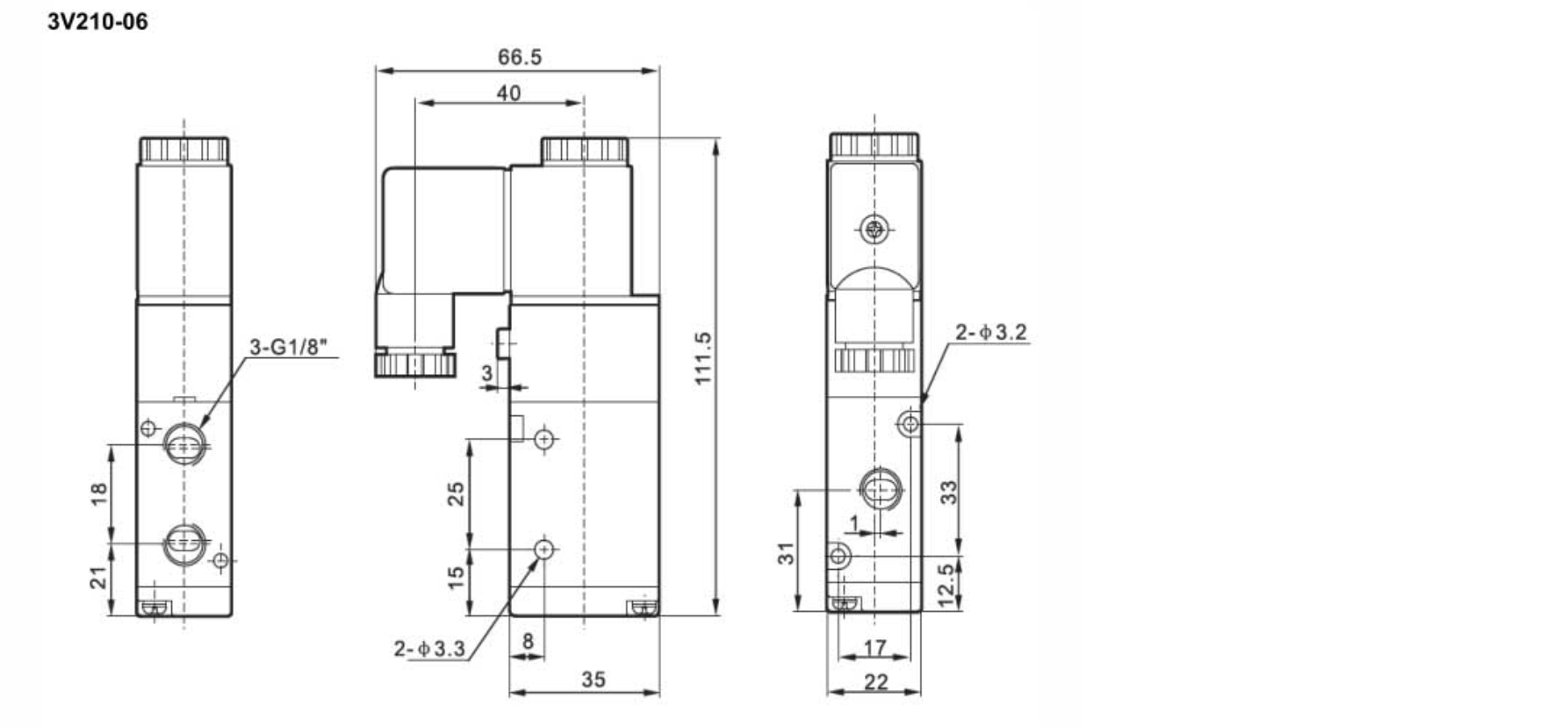 3V series 3v210-06 Solenoid Valve