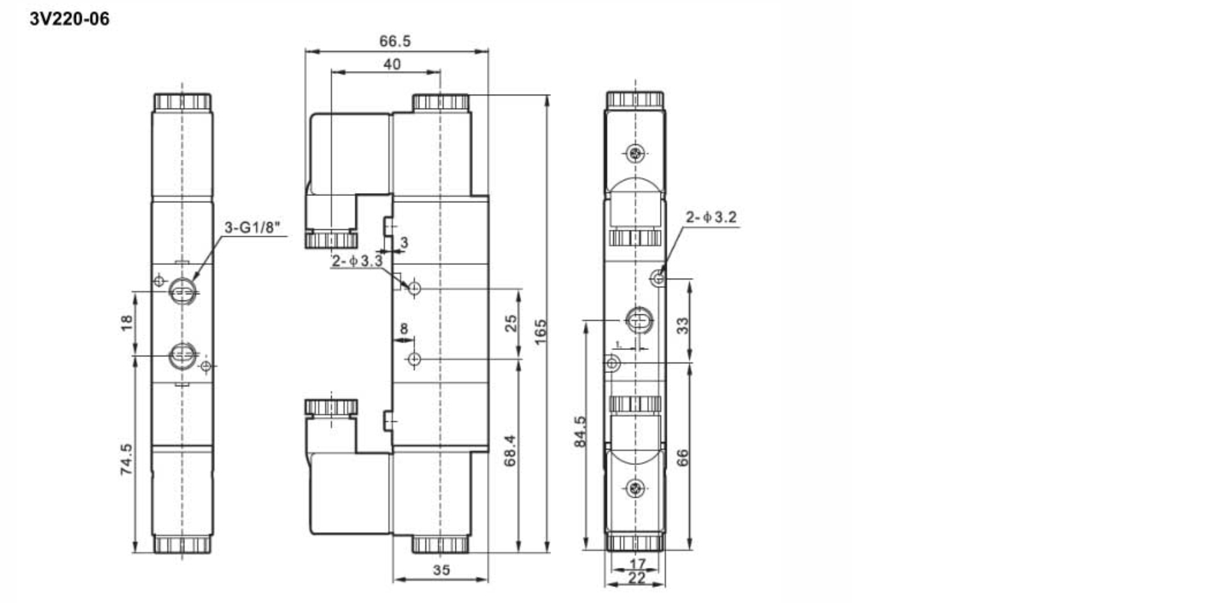 3V series 3v220-06 Solenoid Valve