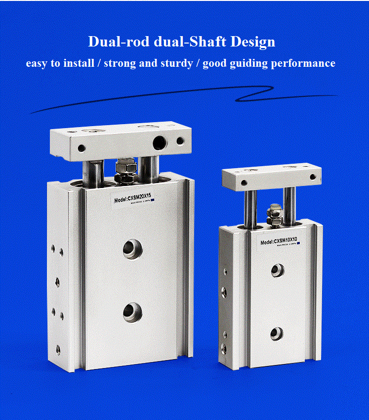 Dual-Rod Cylinders with slide bearings (CXSM type) 2