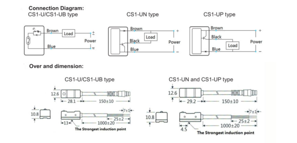 Air Pneumatic Cylinder Magnetic Reed Switch