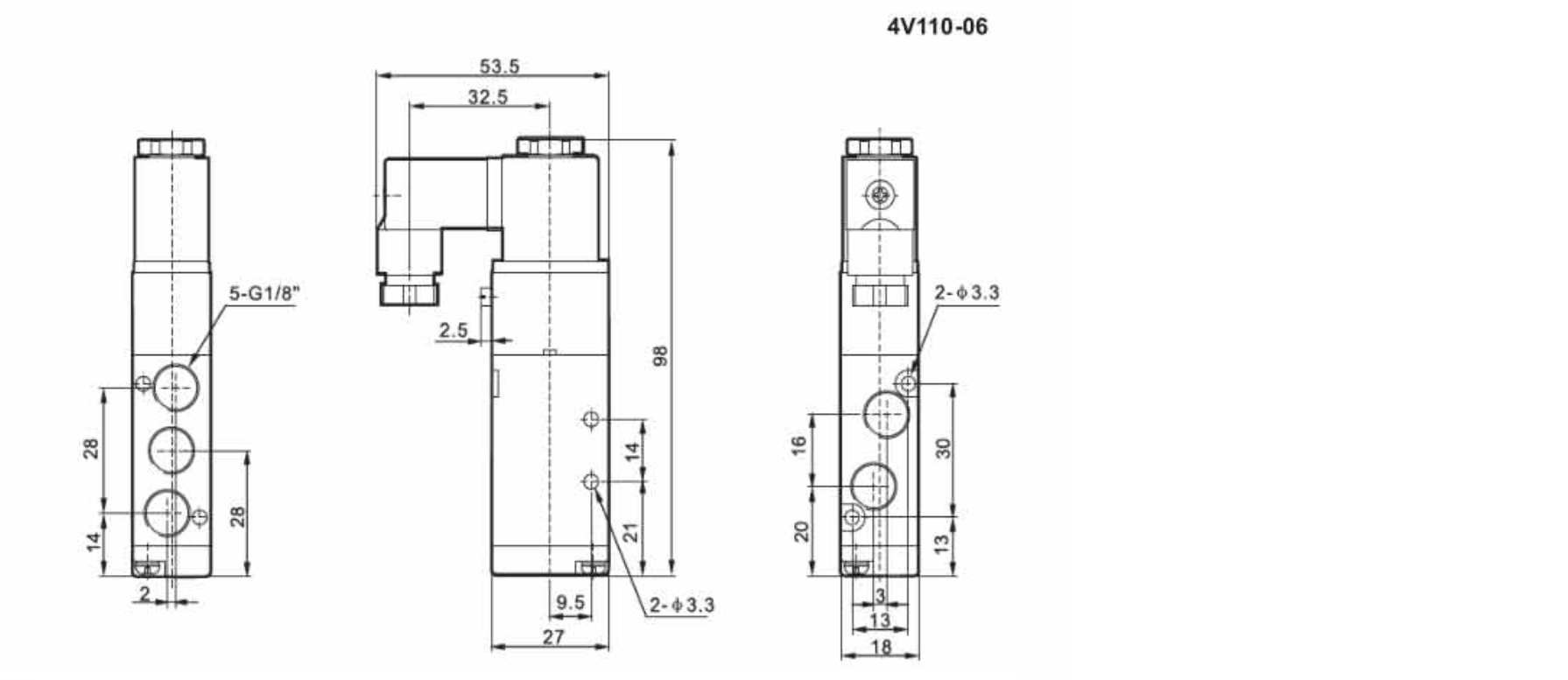 4v series 4v110-06 Solenoid Valve 