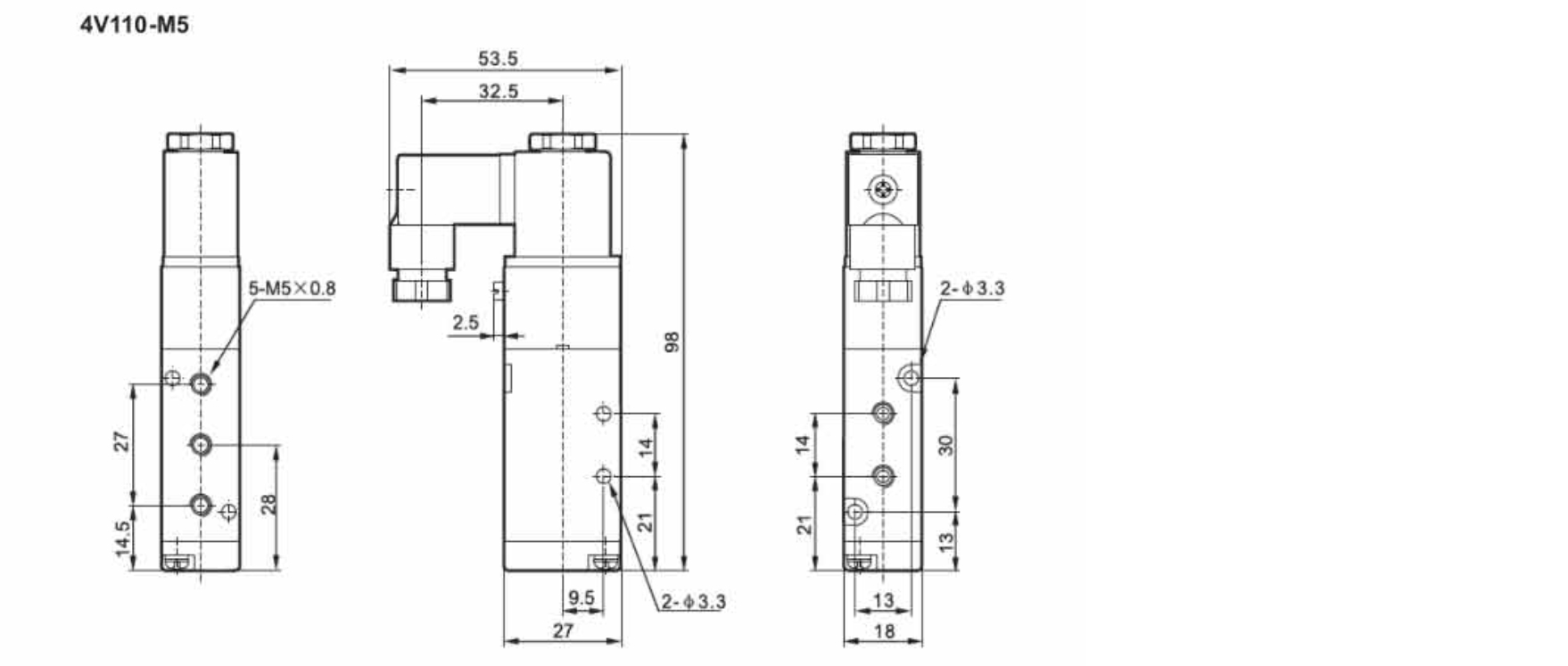 4v series 4v110-m5 Solenoid Valve