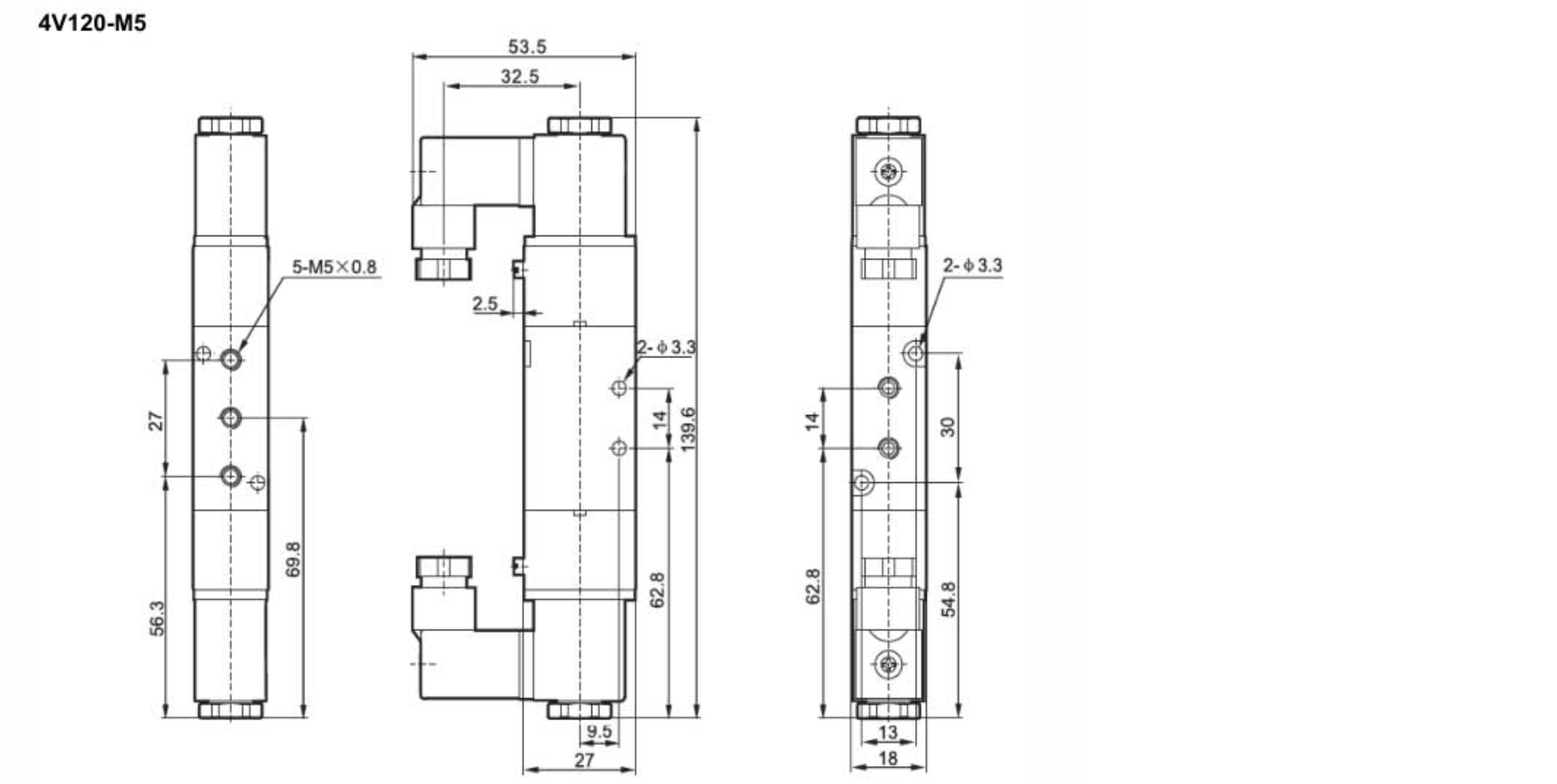 4v series 4v120-m5 Solenoid Valve