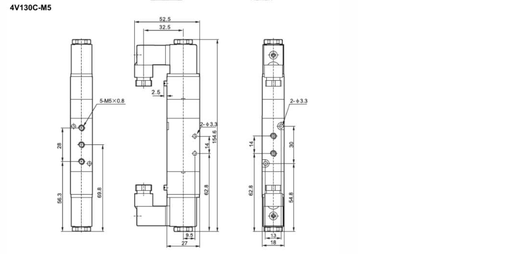 4v series 4v130c-m5 Solenoid Valve