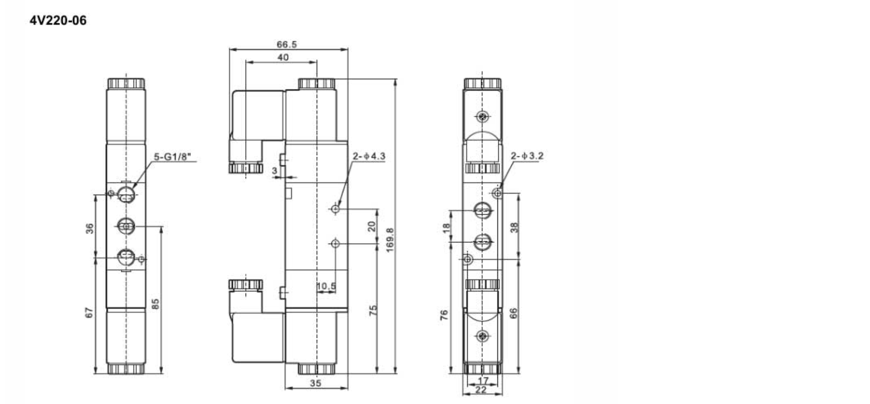 4v series 4v220-06 Solenoid Valve