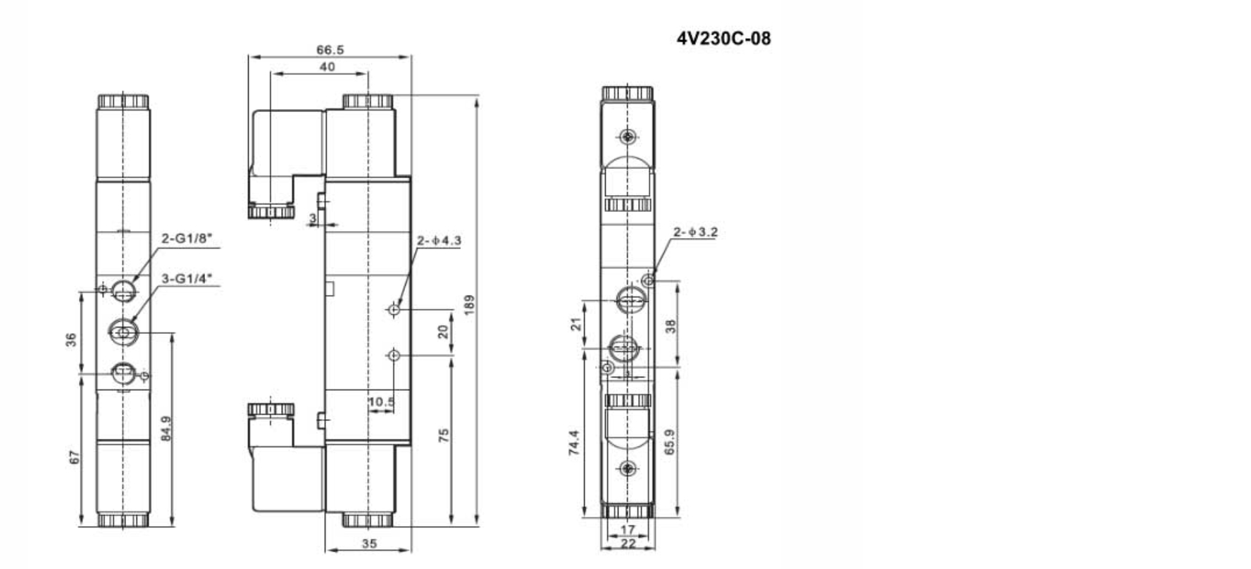 4v series 4v230c-08 Solenoid Valve 