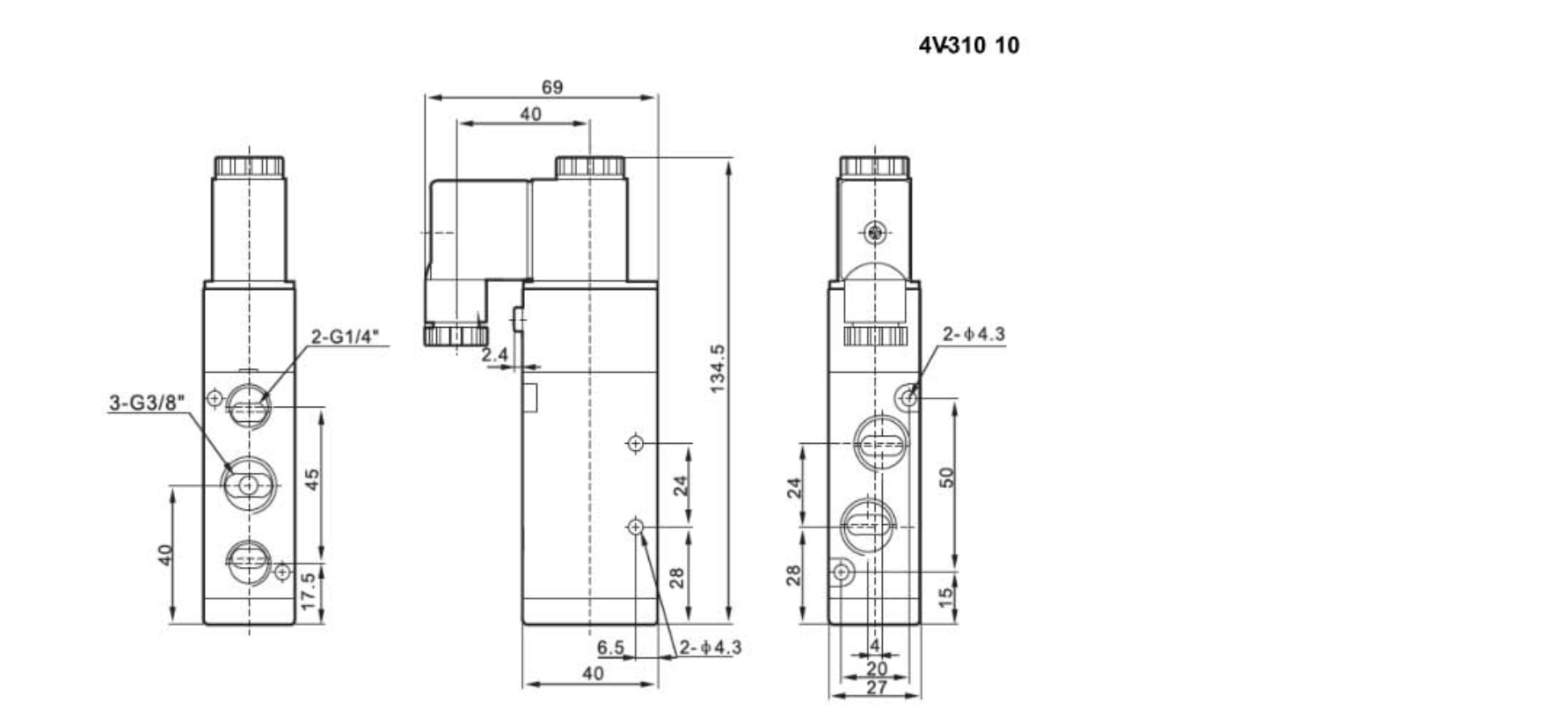 4v series 4v310-10 Solenoid Valve