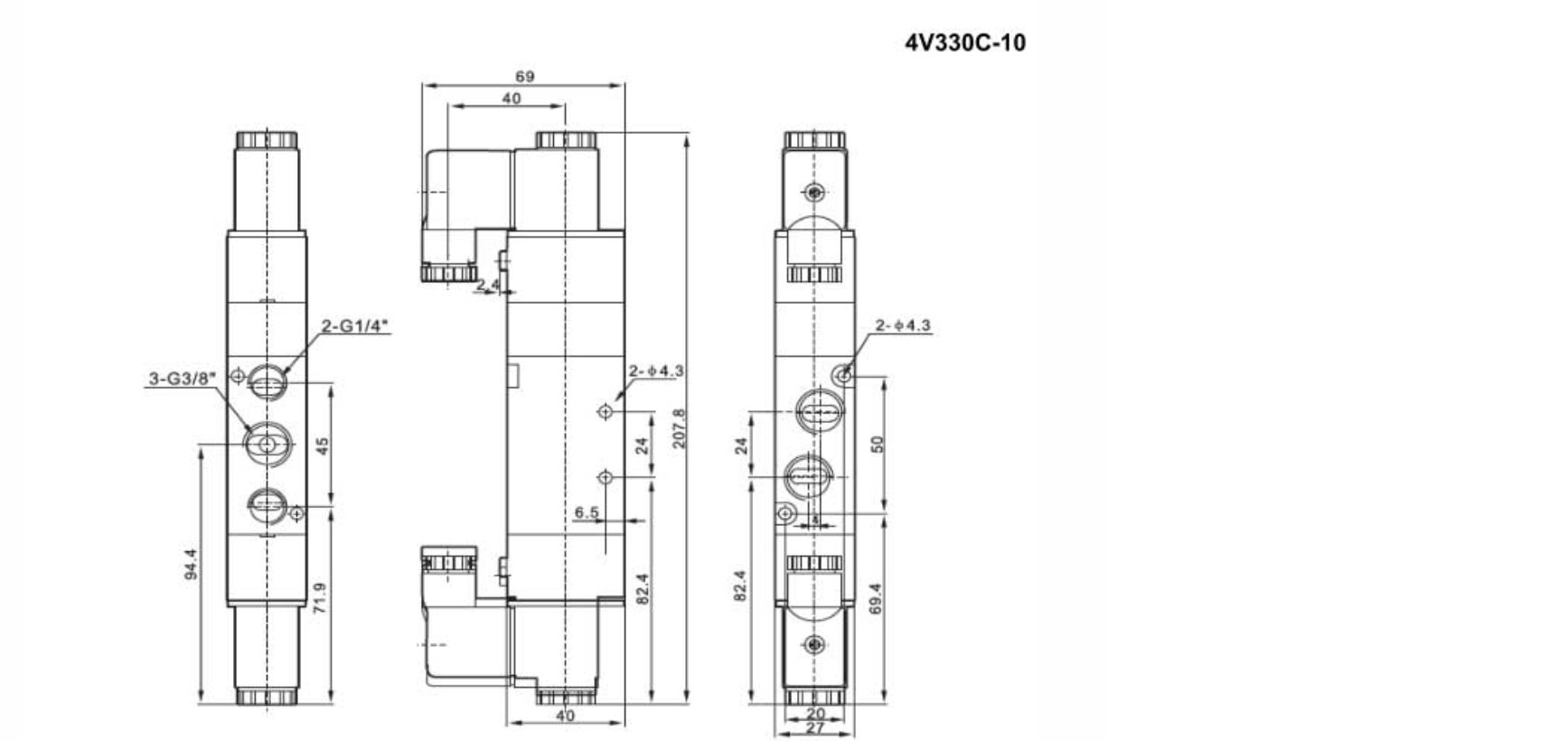 4v series 4v330c-10 Solenoid Valve 