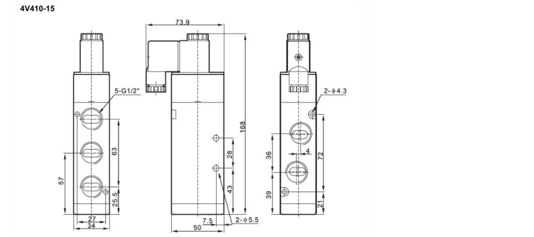 4v series 4v410-15 Solenoid Valve