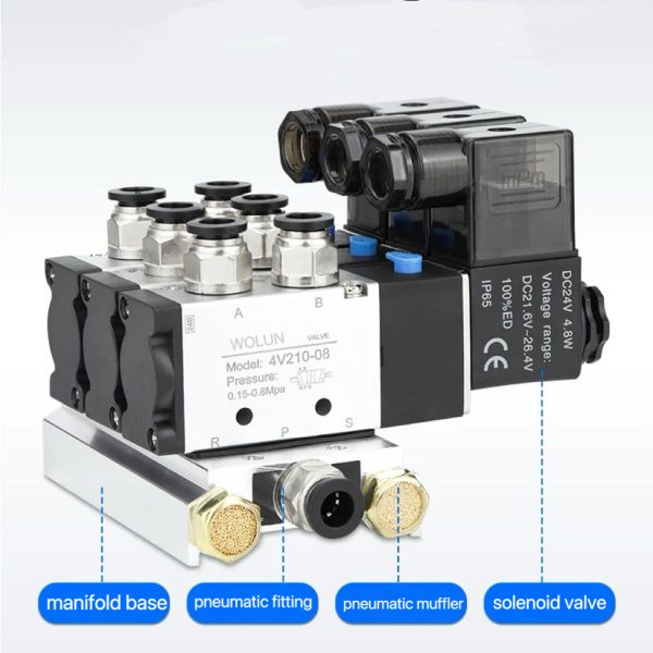 AirTac Type 4V Solenoid Valve Manifold for 4V200 series