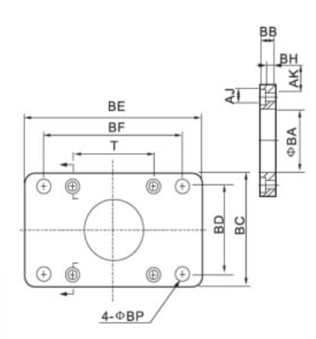 Hot Sales ISO 6431 Fa-32 Cylinder Accessories Mounting Fa Fb Flange Pneumatic Air Cylinder Accessories