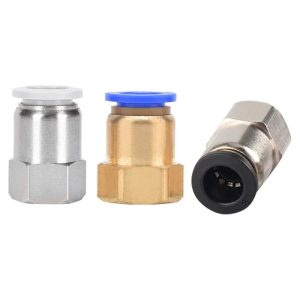 PCF Female Straight Connector, Tube Fitting, Push in Fitting