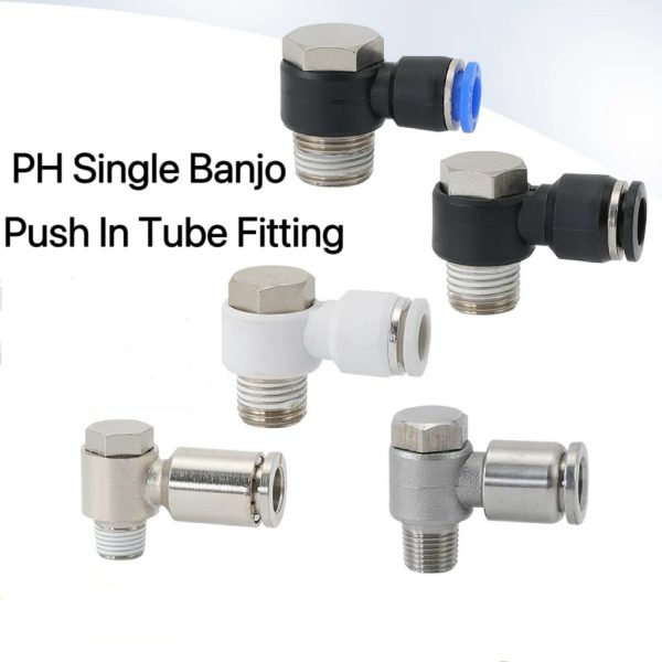 PH Male Banjo Push In Thread Type Pneumatic Air Hose Fitting