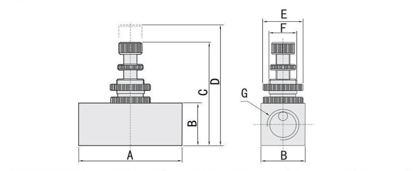 Pneumatic Flow Control Valve Re Series Re-03 3/8