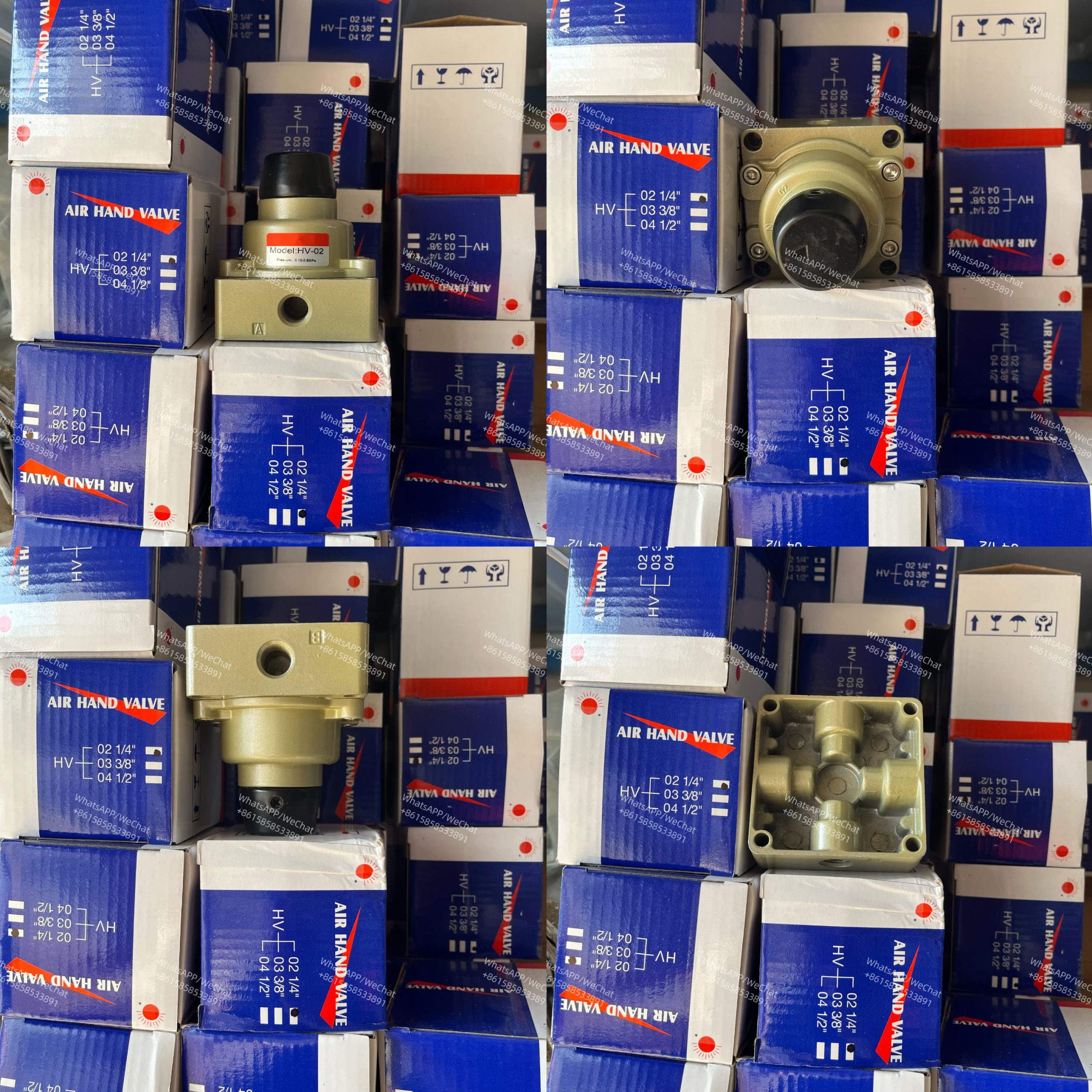 Pneumatic cylinder hand rotary valve Hand valve HV-02-03-04