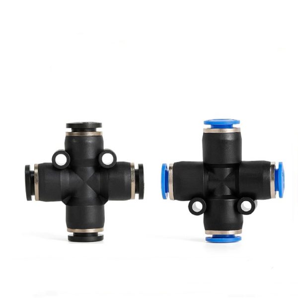 Pza Four Way Connector Pneumatic Fitting Air Pneumatic Connector