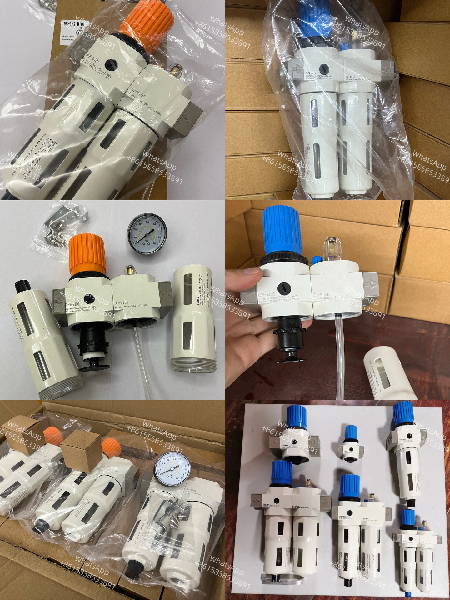 OU Series Festos Type OU-1/4-MINI FRC Compressed Air Filter Regulator Lubricator Aluminum Alloy Air Source Treatment Units