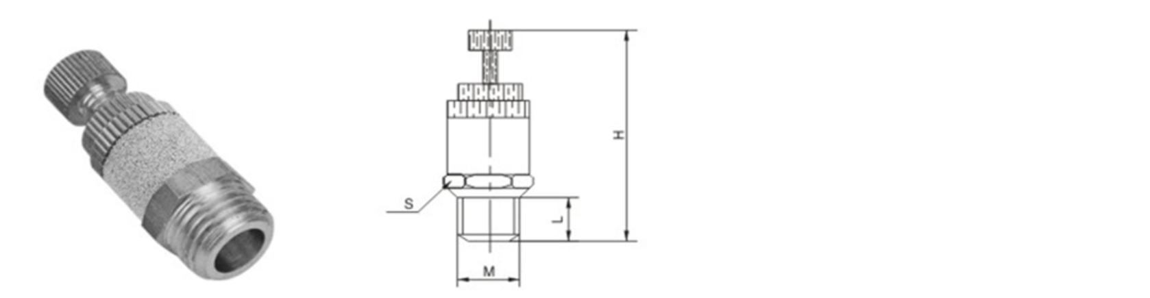 Besl Series 3/8 Pneumatic Quick Exhaust Silencer Throttle Valve