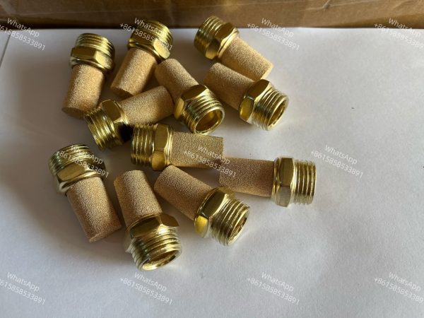 Male Thread Pneumatic Sintered Brass Bronze Silence Muffler