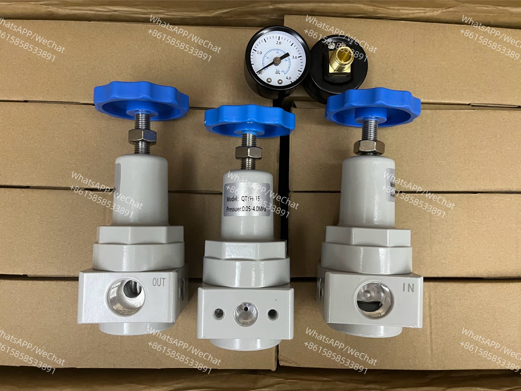 QTYH Series pneumatic manual air pressure regulator valve aluminum alloy high pressure regulator