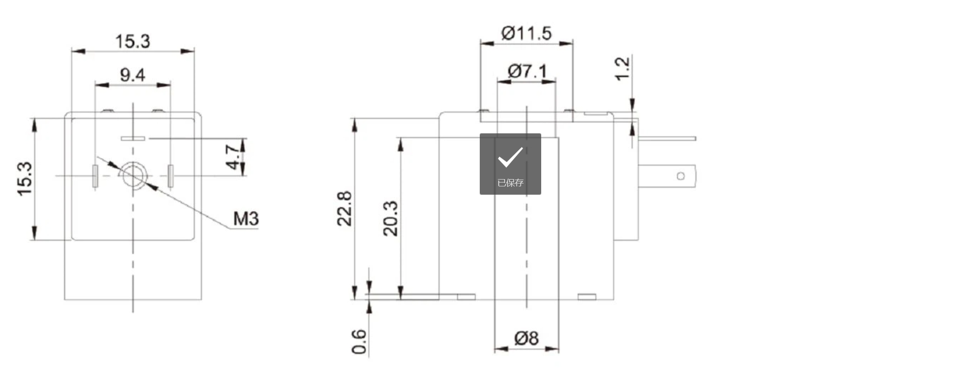 Dimension of Solenoid Valve Coil2