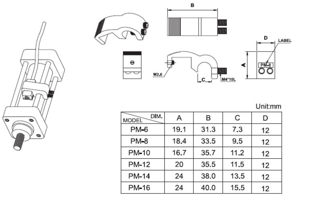 Pneumatic Factory Su Bracket for Mounting Sensor on The Tie-Rod Air Cylinder