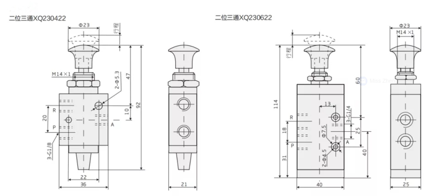 Hand pull type Mechanical Button Control Valve