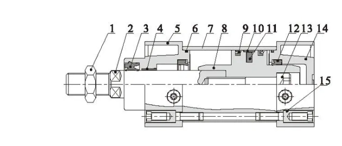 cp96 cylinder Inner structure and material ofmajor parts