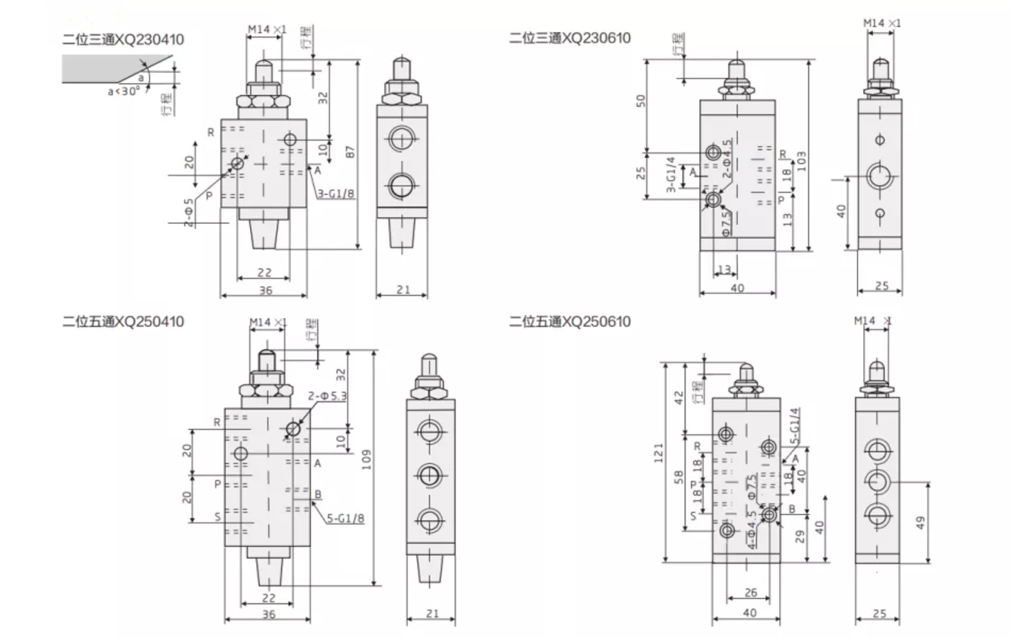 rod type Mechanical Button Control Valve