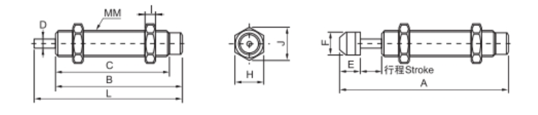 AC Series Hydraulic Buffer Pneumatic Hydraulic Shock Absorber1