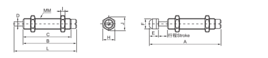 AC Series Hydraulic Buffer Pneumatic Hydraulic Shock Absorber2