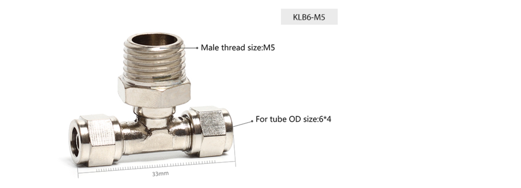 KLB series high quality three joint t type tube fitting pneumatic brass pipe fitting1