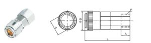 LSF Series self-locking type connector zinc alloy pipe air pneumatic fitting