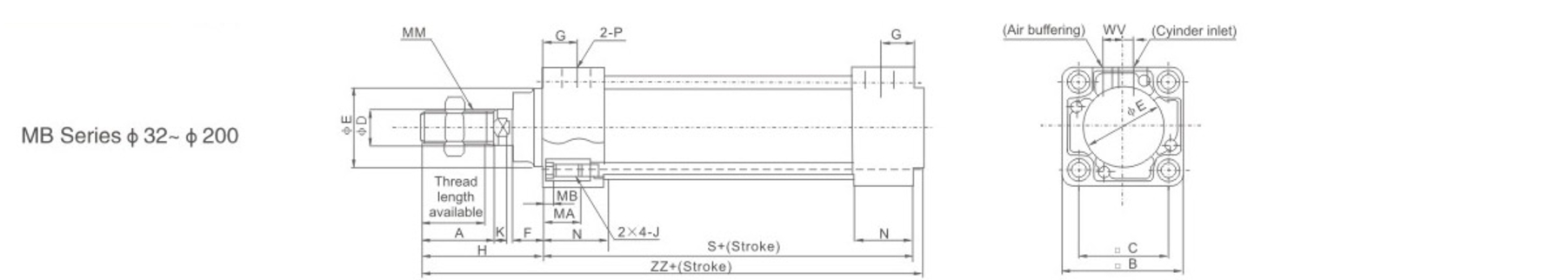 Mb series Standard Air Cylinders