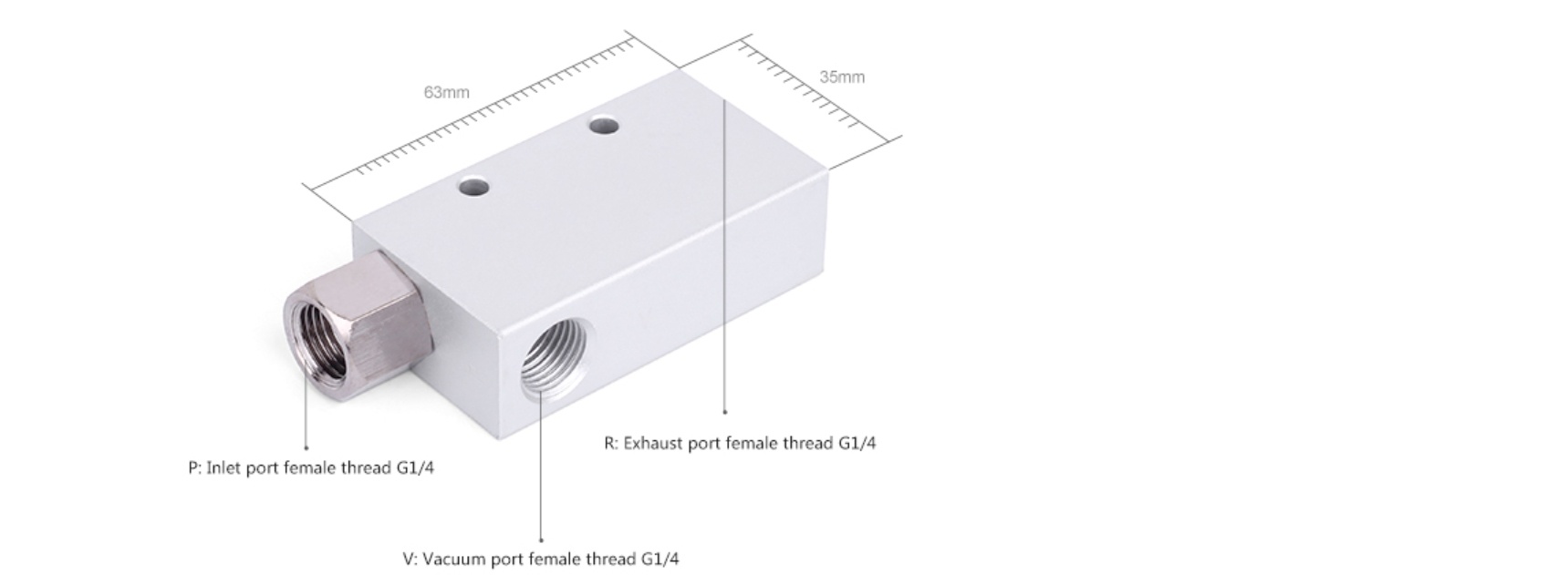 Pneumatic CV Series Aluminum Alloy Air Vacuum Ejector Generator