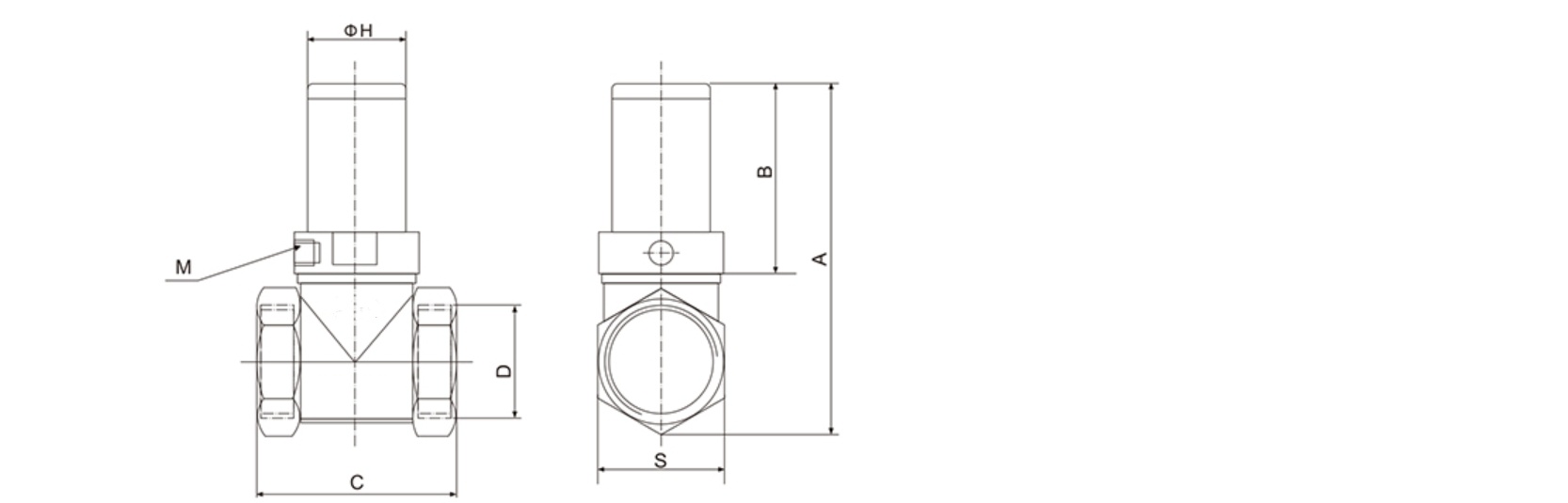 Q22HD series two position two way piston pneumatic solenoid control valves