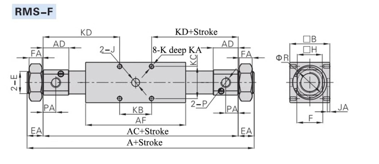 RMSF Series Rodless Magnetic Cylinder