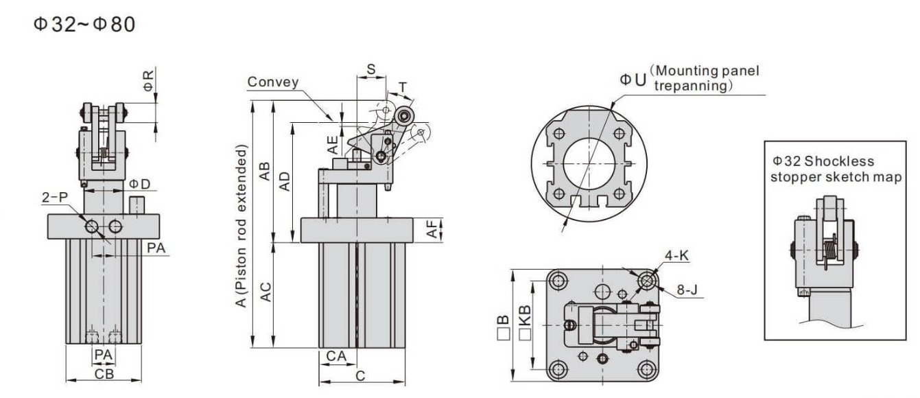 TWH32 Stopper Cylinder