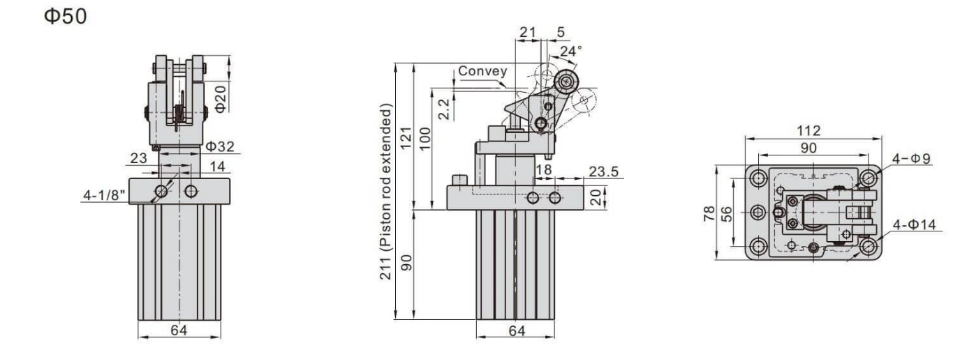 TWH50 Series Stopper Cylinder