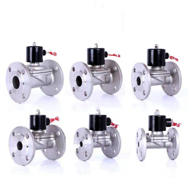 stainless steel flange series 2-2way direct lifting diaphragm solenoid valve normally closed type 2W