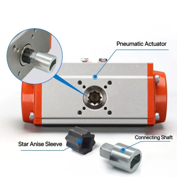 Double Square Adapter for Electric Actuator ISO5211 Mounting Pad Star Adapter