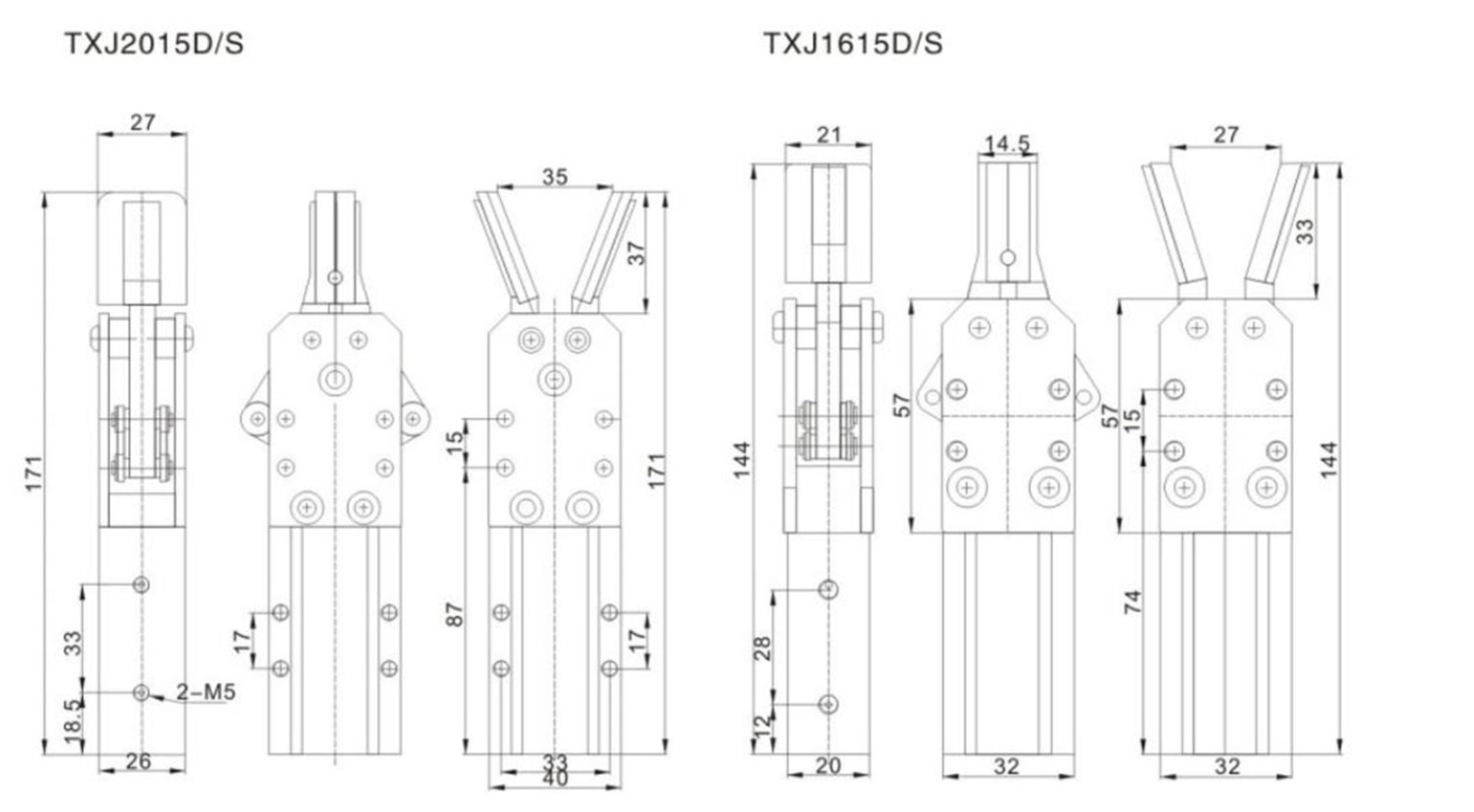 1615 Series Pneumatic Gripper